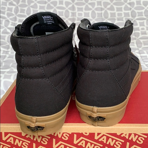 VANS MEN’S SK8-Hi REISSUE CANVAS GUM BLACK/LGHTGM Sneakers - Picture 10 of 16